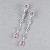 Earrings with zircons, spinels, and diamonds