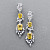 Earrings with yellow sapphires and diamonds