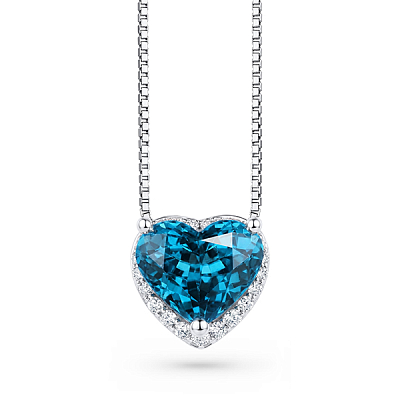 Pendant with Zircon heart 