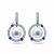 Earrings with South Sea pearls, blue sapphires, and diamonds