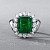Ring with emerald and diamonds