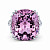 Ring with lavender beryl and diamonds