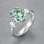 Ring with mint tourmaline and diamonds