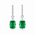 Earrings with emeralds and diamonds