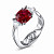 Ring with ruby and diamonds