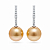 Earrings with golden South Sea pearls and diamonds