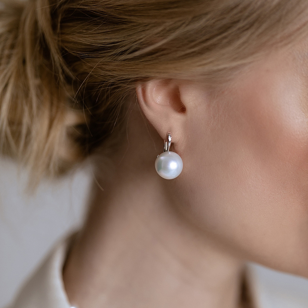 Earrings with South Sea pearls картинка 2