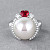 Ring with South Sea pearl, spinel, and diamonds
