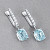 Earrings with aquamarines and diamonds