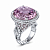 Ring with lavender beryl and diamonds
