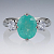 Ring with paraiba tourmaline and diamonds