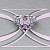 Ring with Mauve spinel and diamonds
