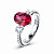 Ring with spinel and diamonds
