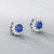 Stud earrings with sapphires and diamonds