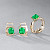 Ring with emerald and diamonds