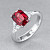 Ring with spinel and diamonds