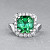  Ring with green tourmaline and diamonds