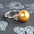 Ring with golden South Sea pearl and diamonds