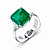 Ring with emerald and diamonds