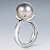 Ring with Tahitian pearl and diamonds