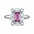 Ring with spinel and diamonds