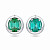 Earrings with green tourmalines