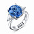 Ring with blue sapphire and diamonds