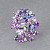 Ring with lavender-pink sapphires and diamonds