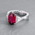 Ring with ruby and diamonds