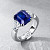 Ring with Royal Blue sapphire and diamonds