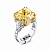Ring with yellow sapphire and diamonds