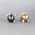 Stud earrings with golden South Sea pearls, Tahitian pearls, and diamonds