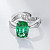 Ring with green tourmaline