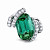 Ring with mint-green tourmaline and diamonds