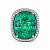 Ring with paraiba tourmaline and diamonds