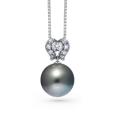 Pendant with Tahitian pearl and diamonds