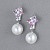 Earrings with South Sea pearls, sapphires and diamonds