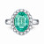 Ring with paraiba tourmaline and diamonds