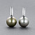 Earrings with Tahitian pearls and diamonds