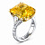 Ring with yellow sapphire and diamonds
