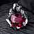 Ring with rhodolite garnet and diamonds