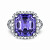 Ring with a violet spinel and diamonds