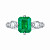 Ring with emerald and diamonds
