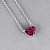 Pendant with spinel and diamond
