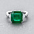 Ring with emerald and diamonds