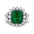 Ring with emerald and diamonds