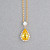Pendant with yellow sapphire and diamonds