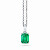 Pendant with emerald and diamond
