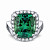  Ring with green tourmaline and diamonds