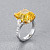 Ring with yellow sapphire and diamonds